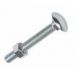 M10 x 40 cup square coach bolts and nuts zinc plated